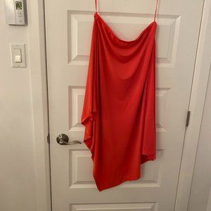 Michael Kors coral strapless dress